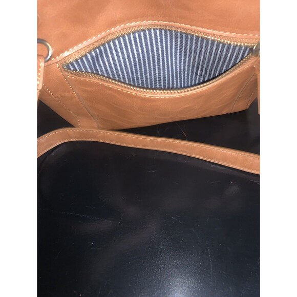 Joy Susan Jackie Large Flap Sueded Medium Crossbody Handbag (Whiskey) - Picture 4 of 7